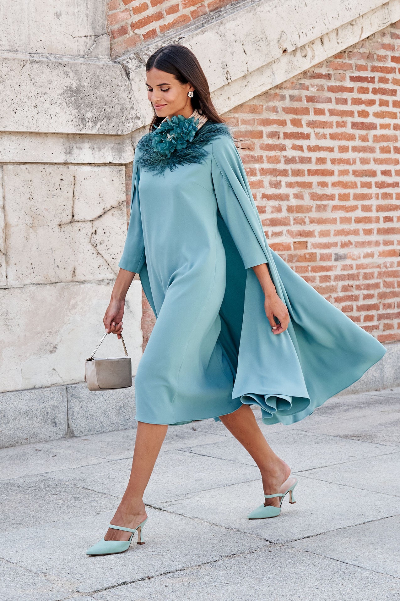 Nancy midi dress with sleeves XS OUTLET