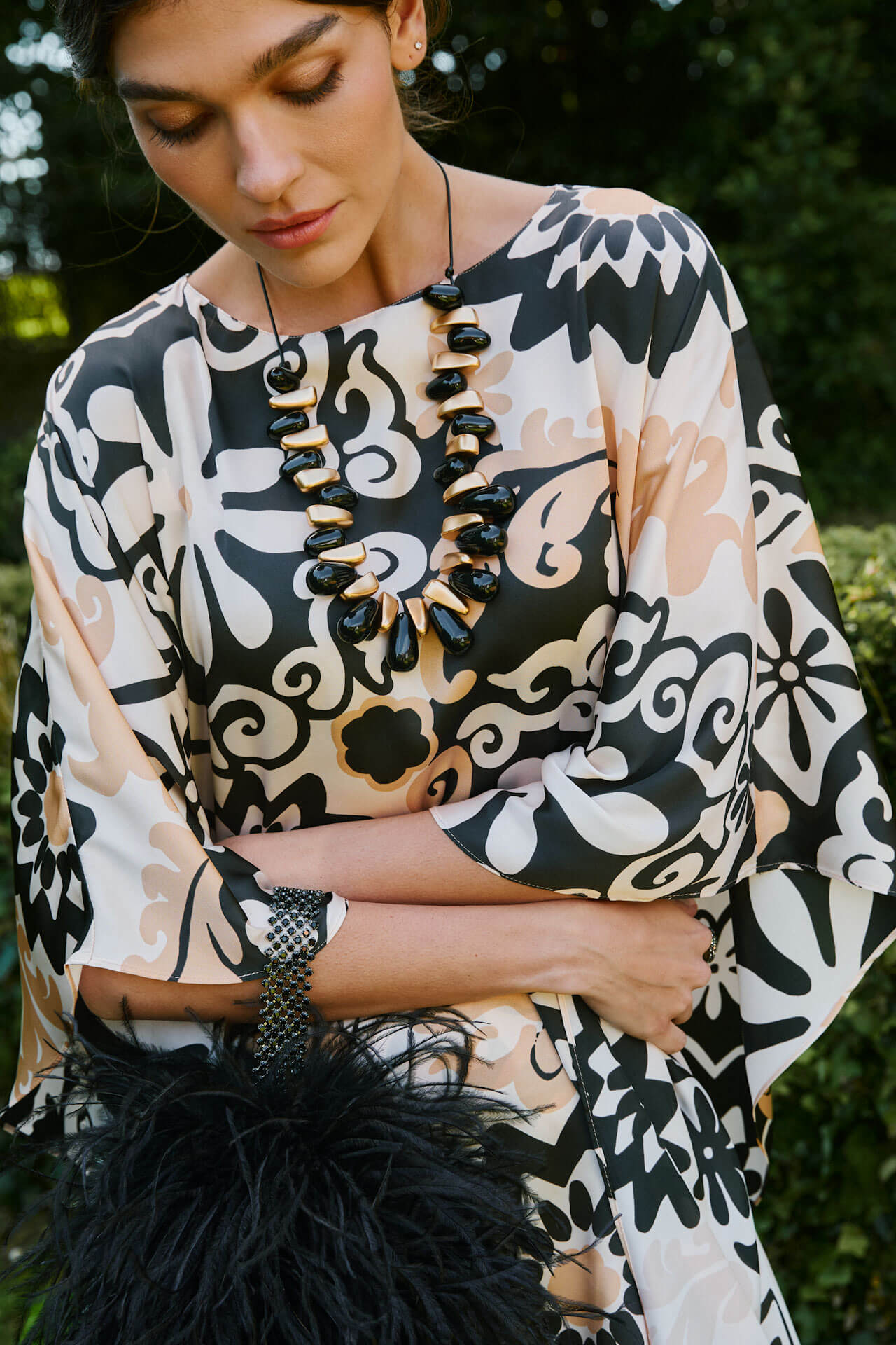 Bolsito plumas Gatsby