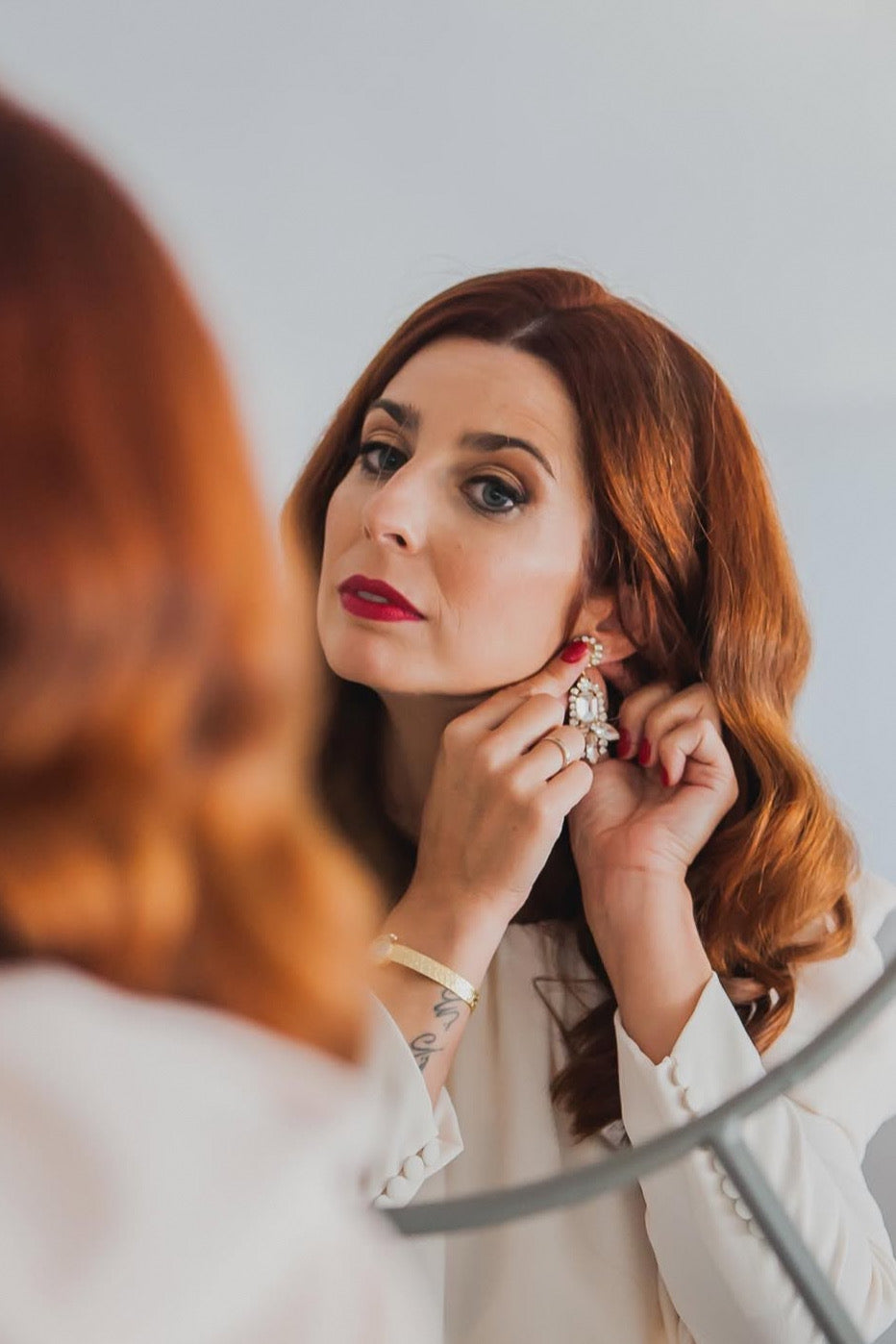 Vestido Corina largo/mangas Novia