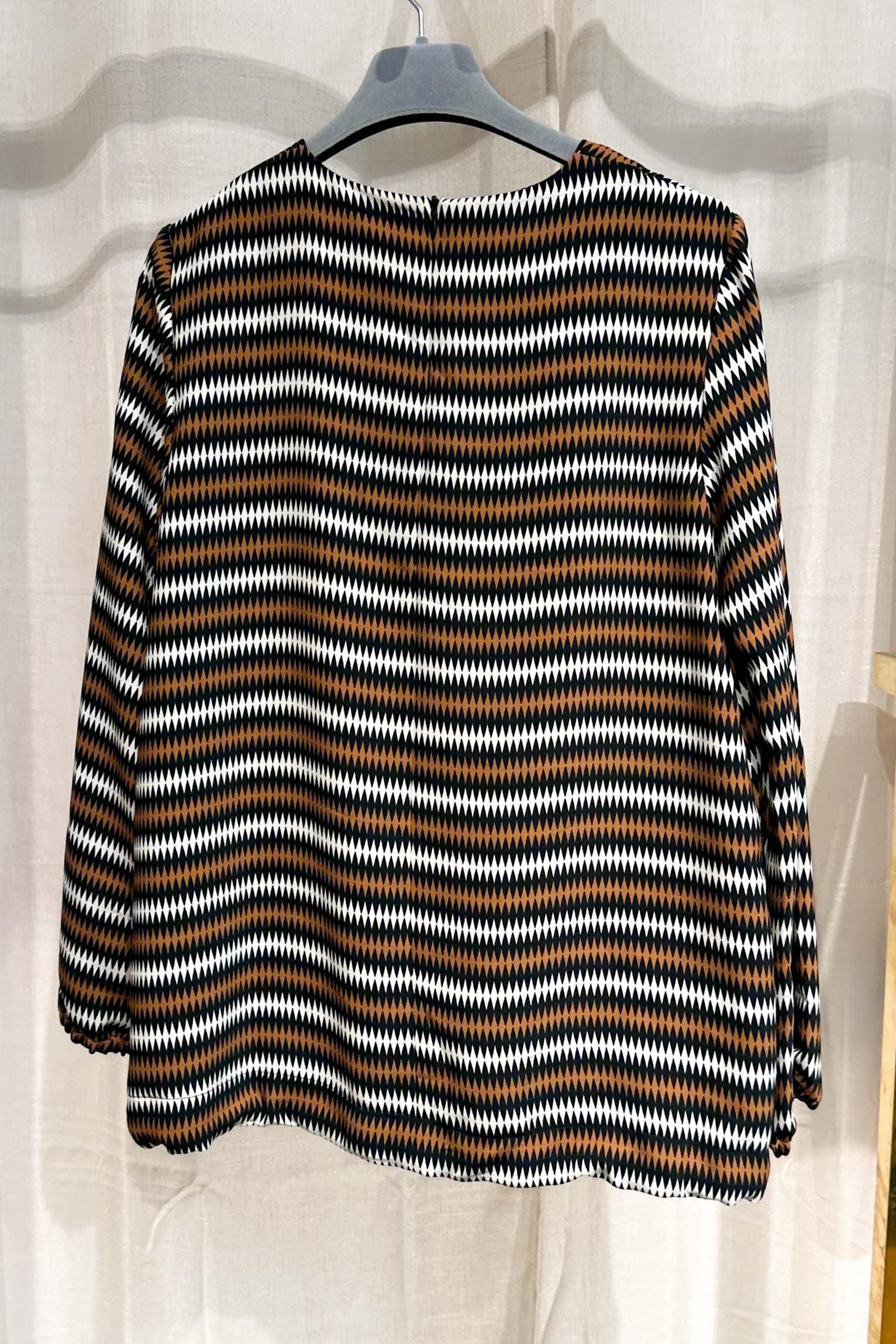 Striped top with bow