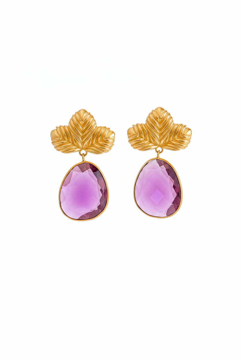 Pendientes Palma verde OUTLET