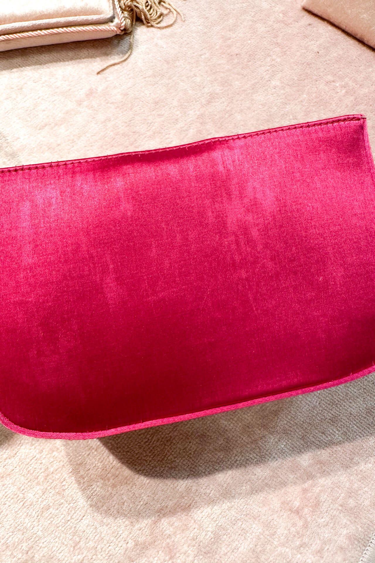Fuchsia jewel satin handbag TARA OUTLET
