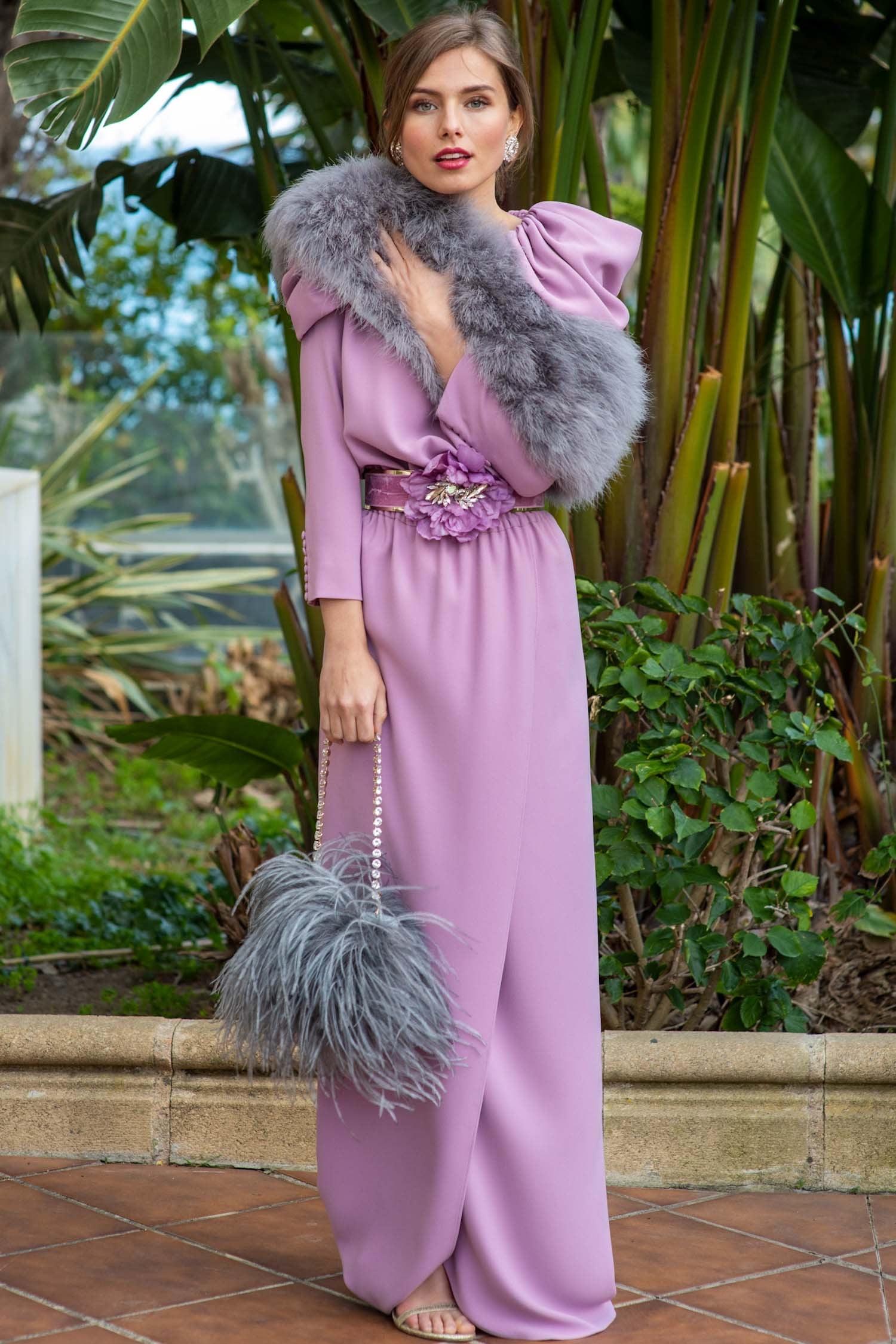 Vestido Corina largo/mangas