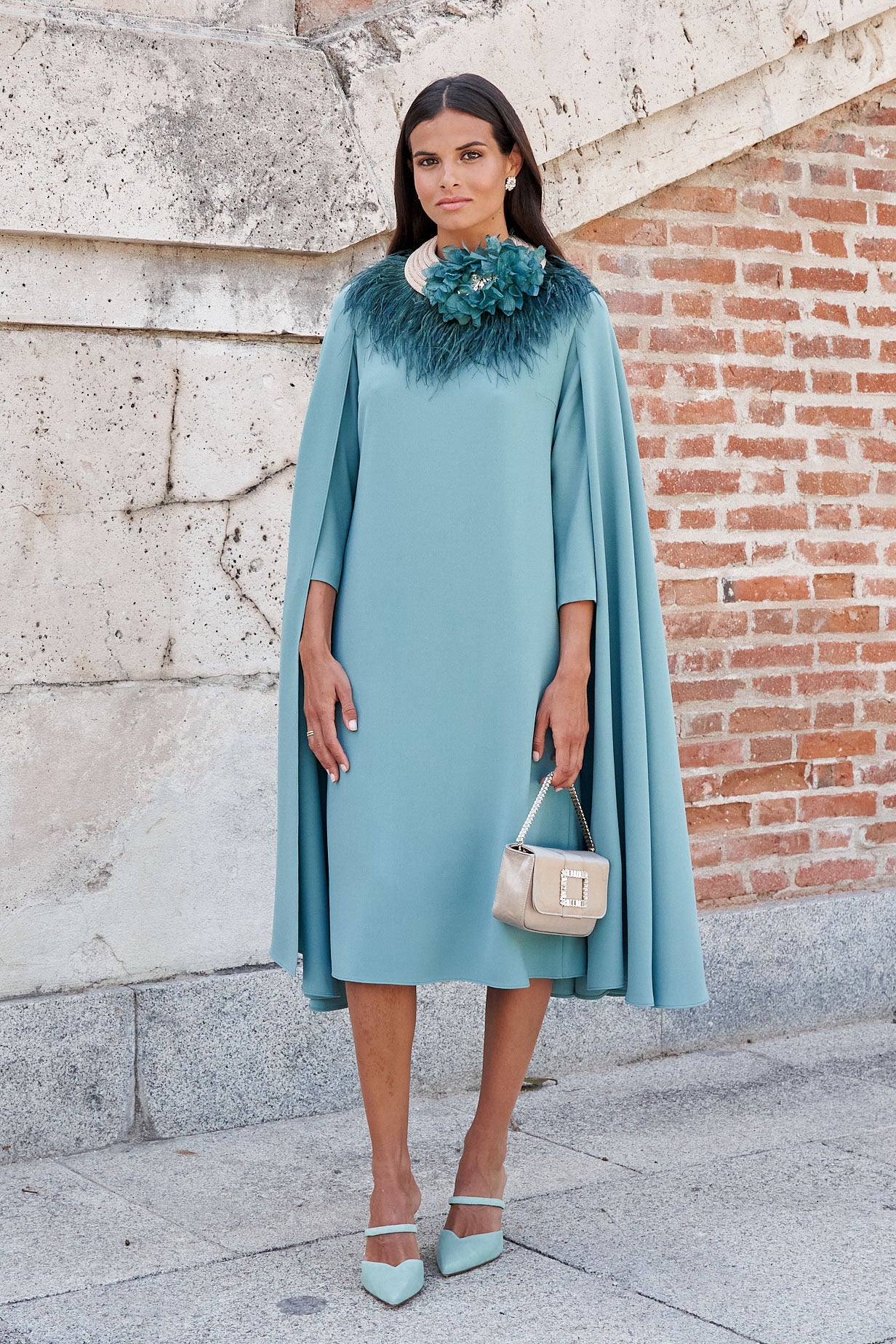 Vestido Nancy midi mangas