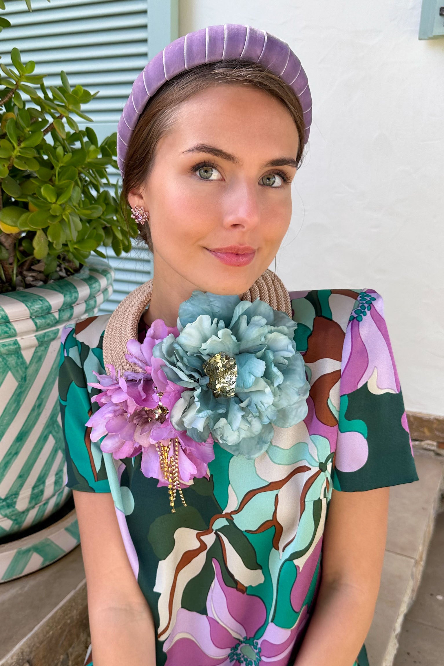 Diadema Catalina lavanda