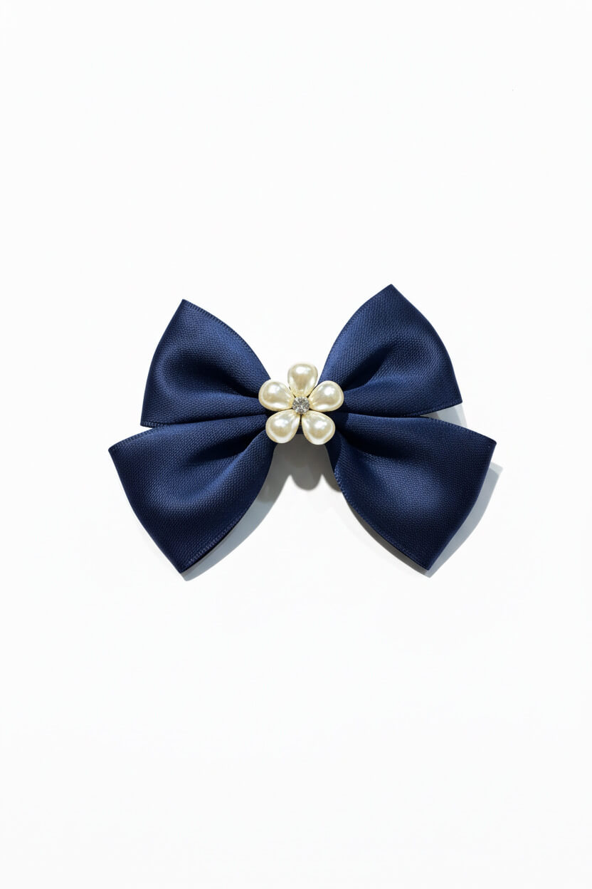 Pearl bow brooch