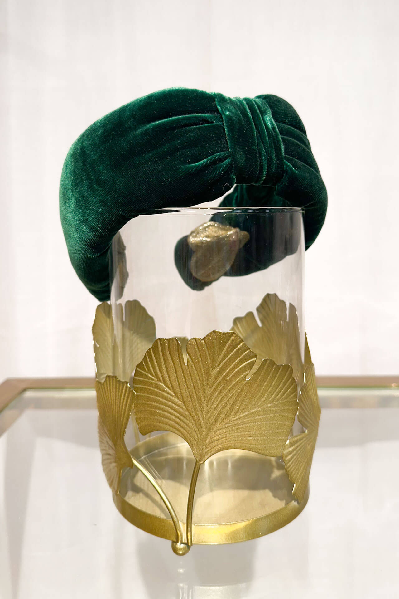 Diadema turbante terciopelo verde OUTLET