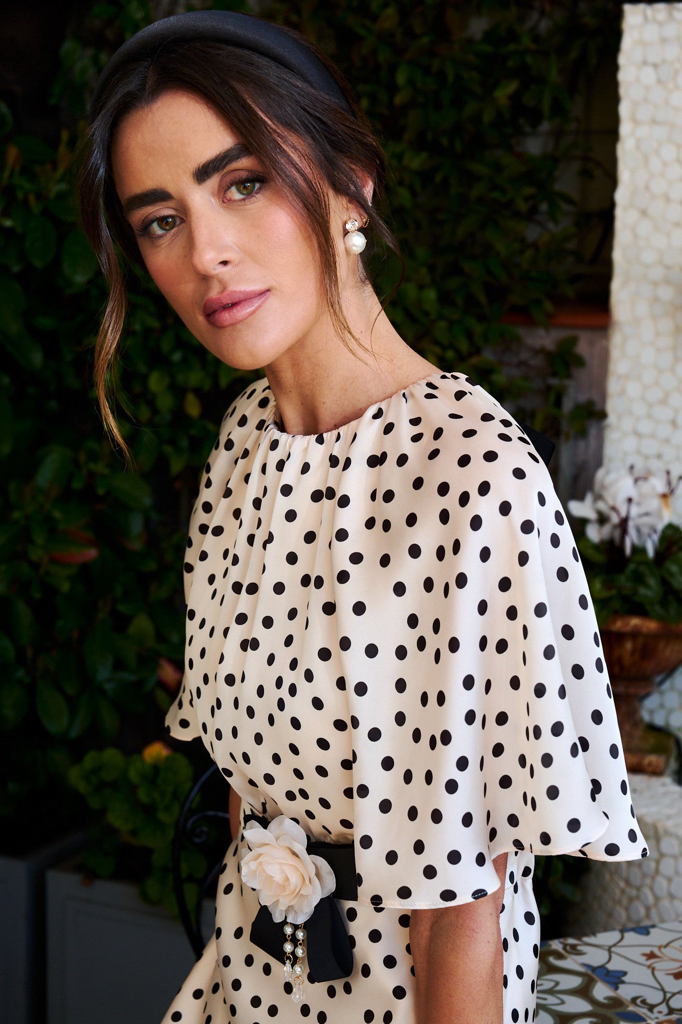 Ecru Carmen midi Dress