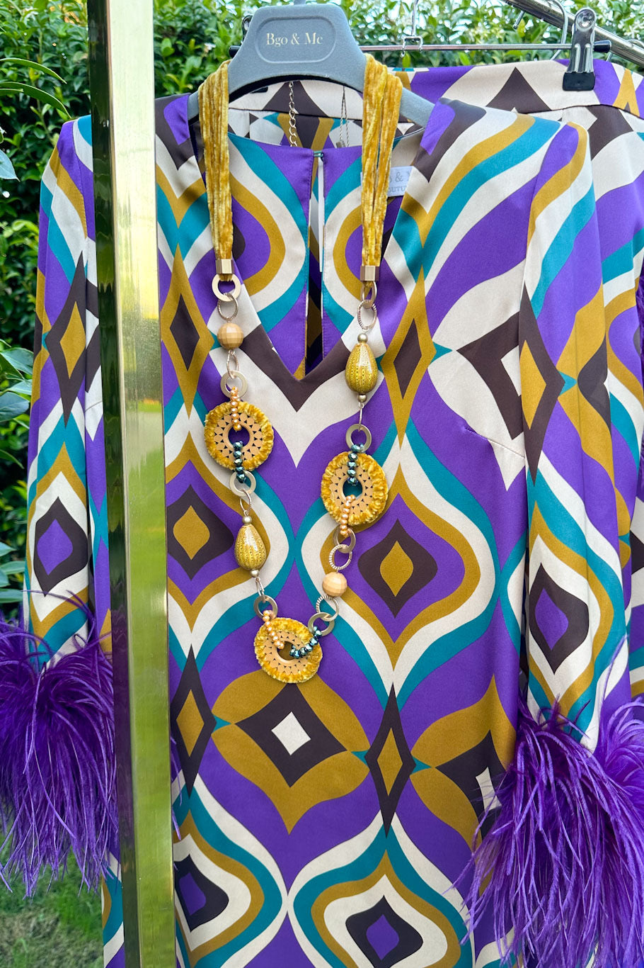 Collar rueda velvet azul OUTLET