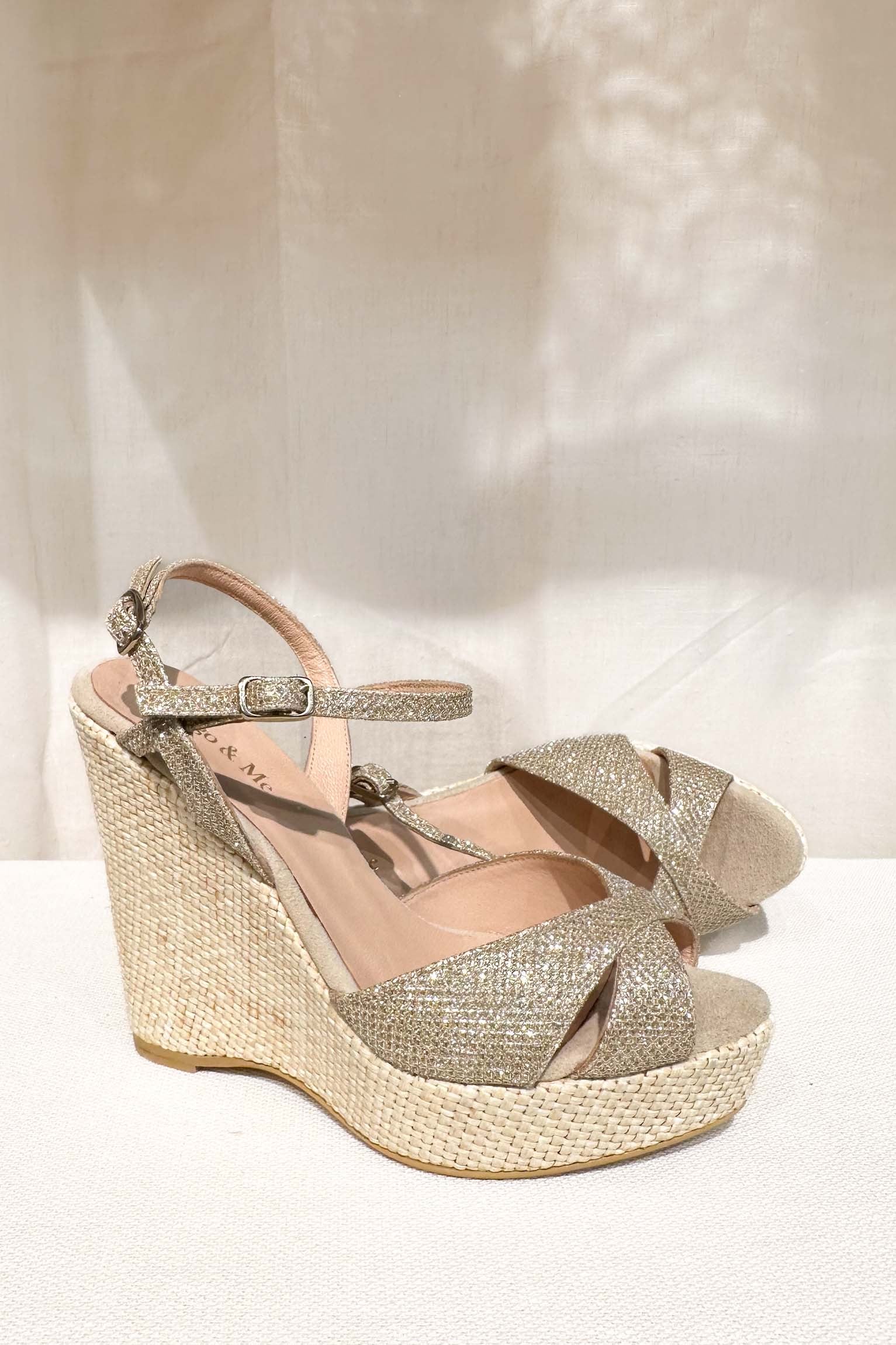 Alpargatas glitter tobillera OUTLET