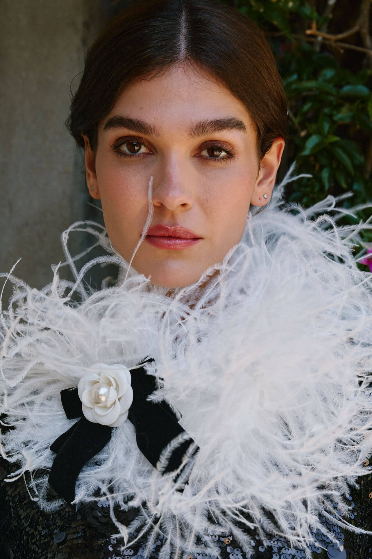 Cuello de plumas