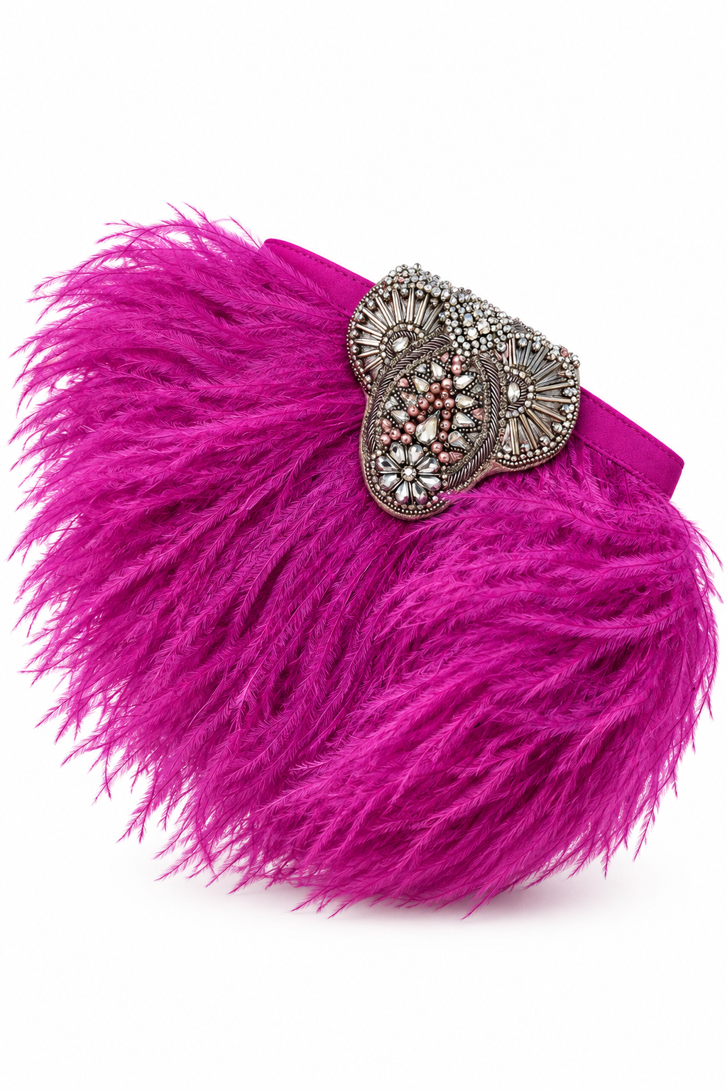 Owl feather jewel purse