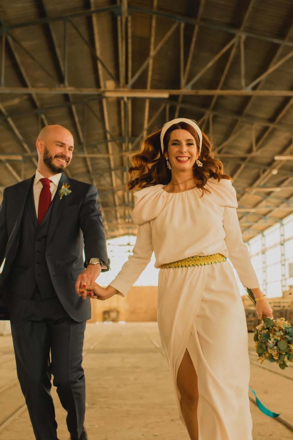 Vestido Corina largo/mangas Novia