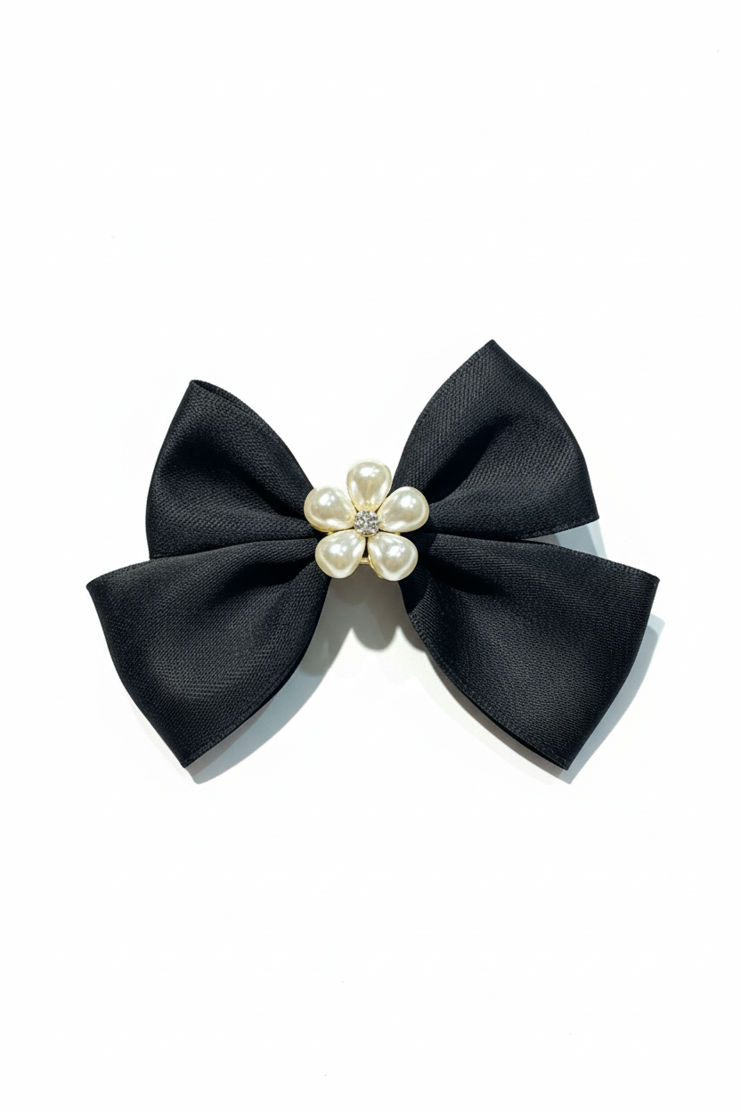 Pearl bow brooch