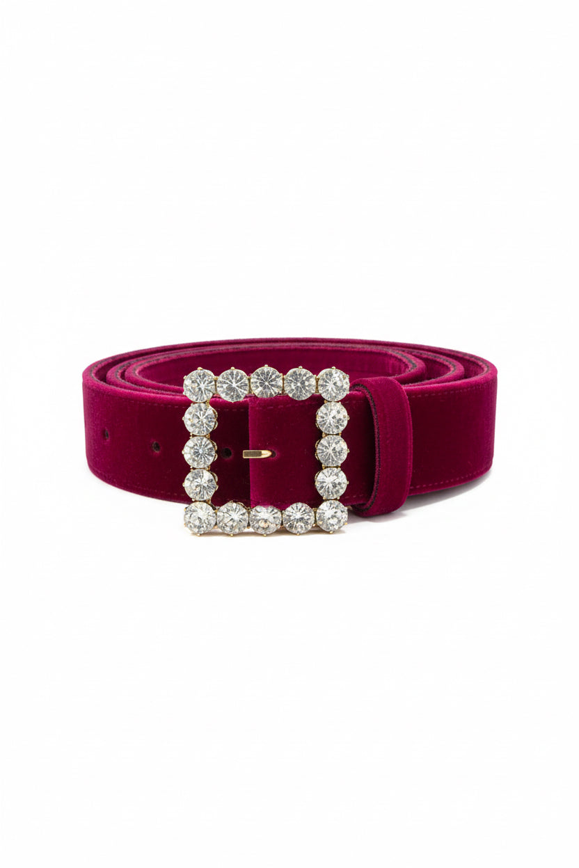 Velvet jewel belt OUTLET