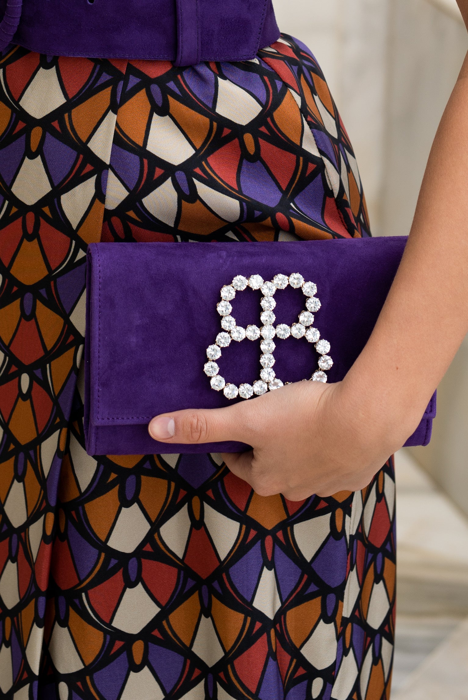 Cartera Bgologo Swarovski petunia