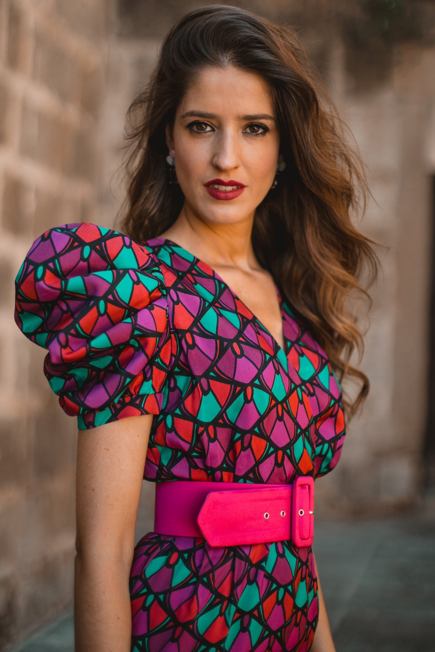 Cinturón satén fucsia OUTLET