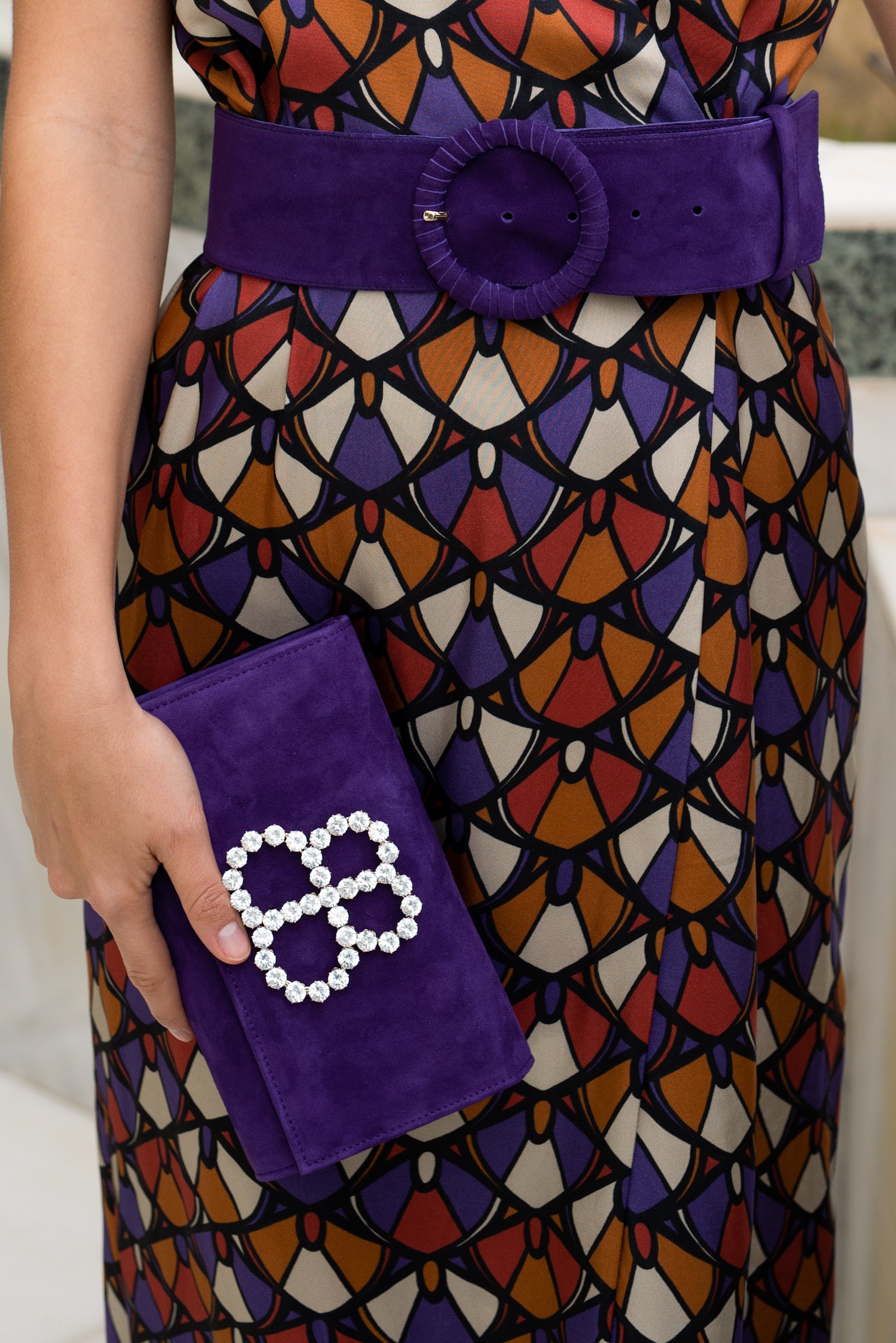 Cartera Bgologo Swarovski petunia