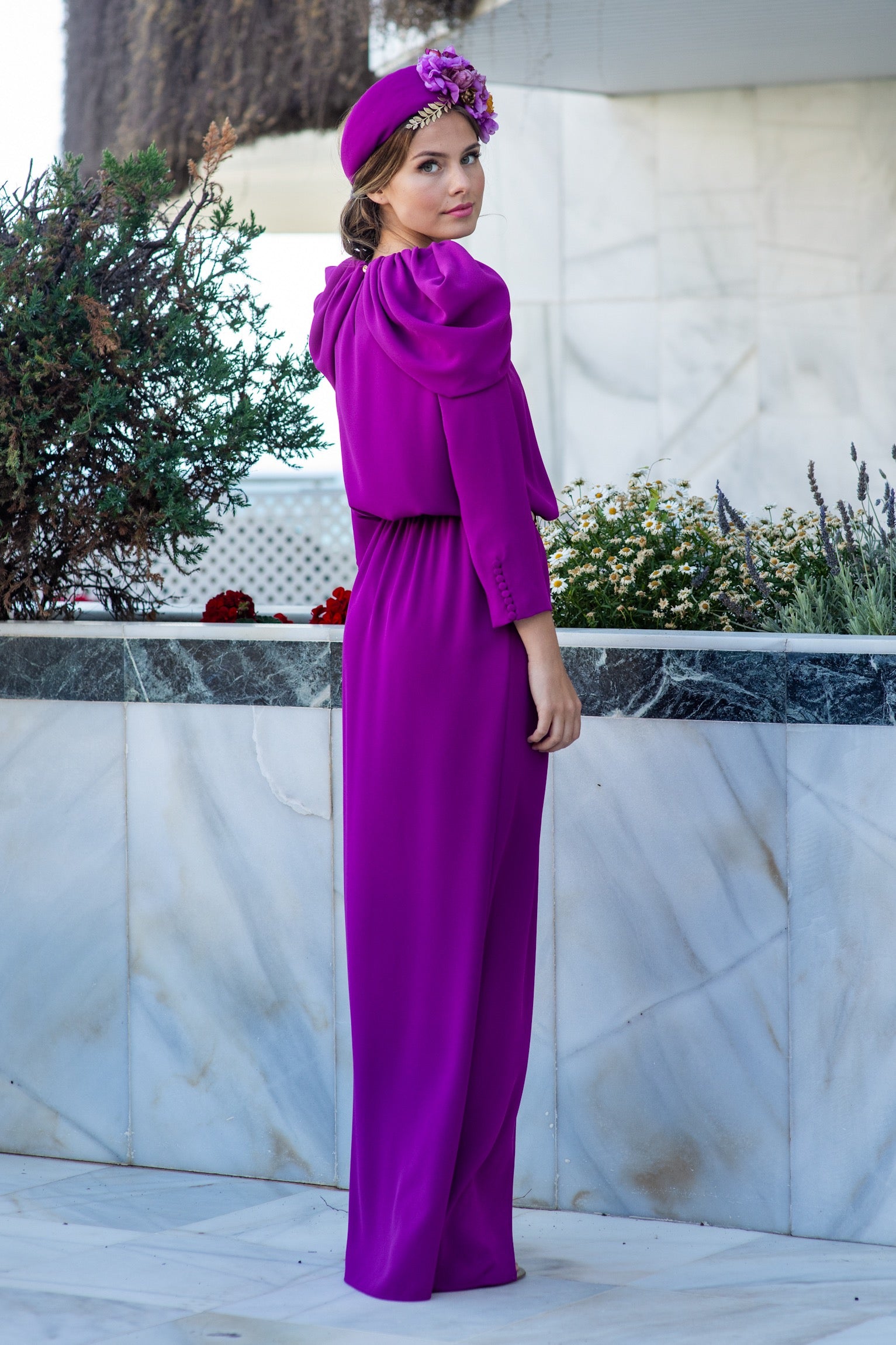 Vestido Corina largo/mangas