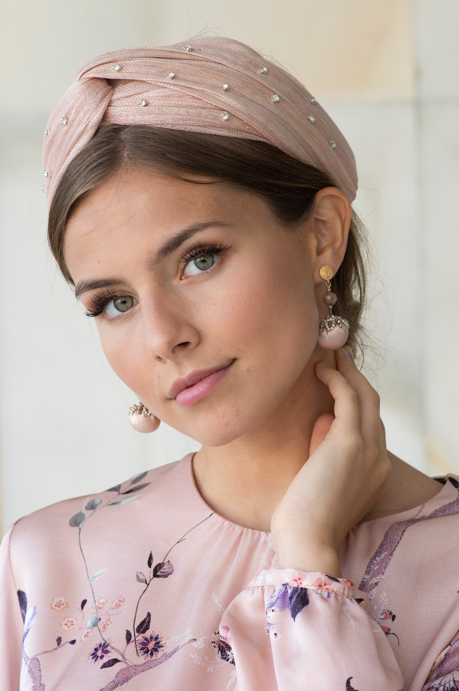 Pendientes bolita satén OUTLET