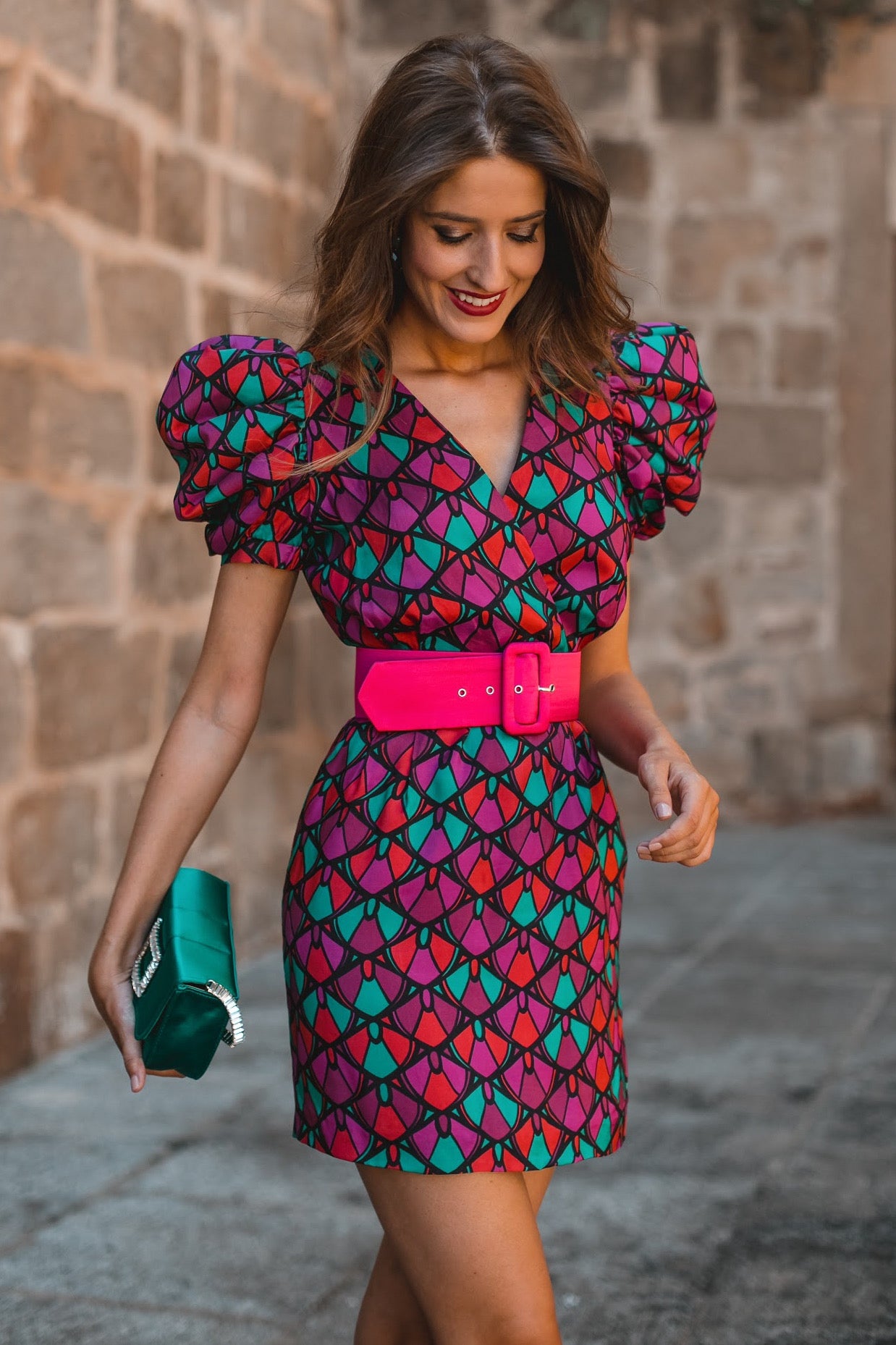 Bolsito satén esmeralda