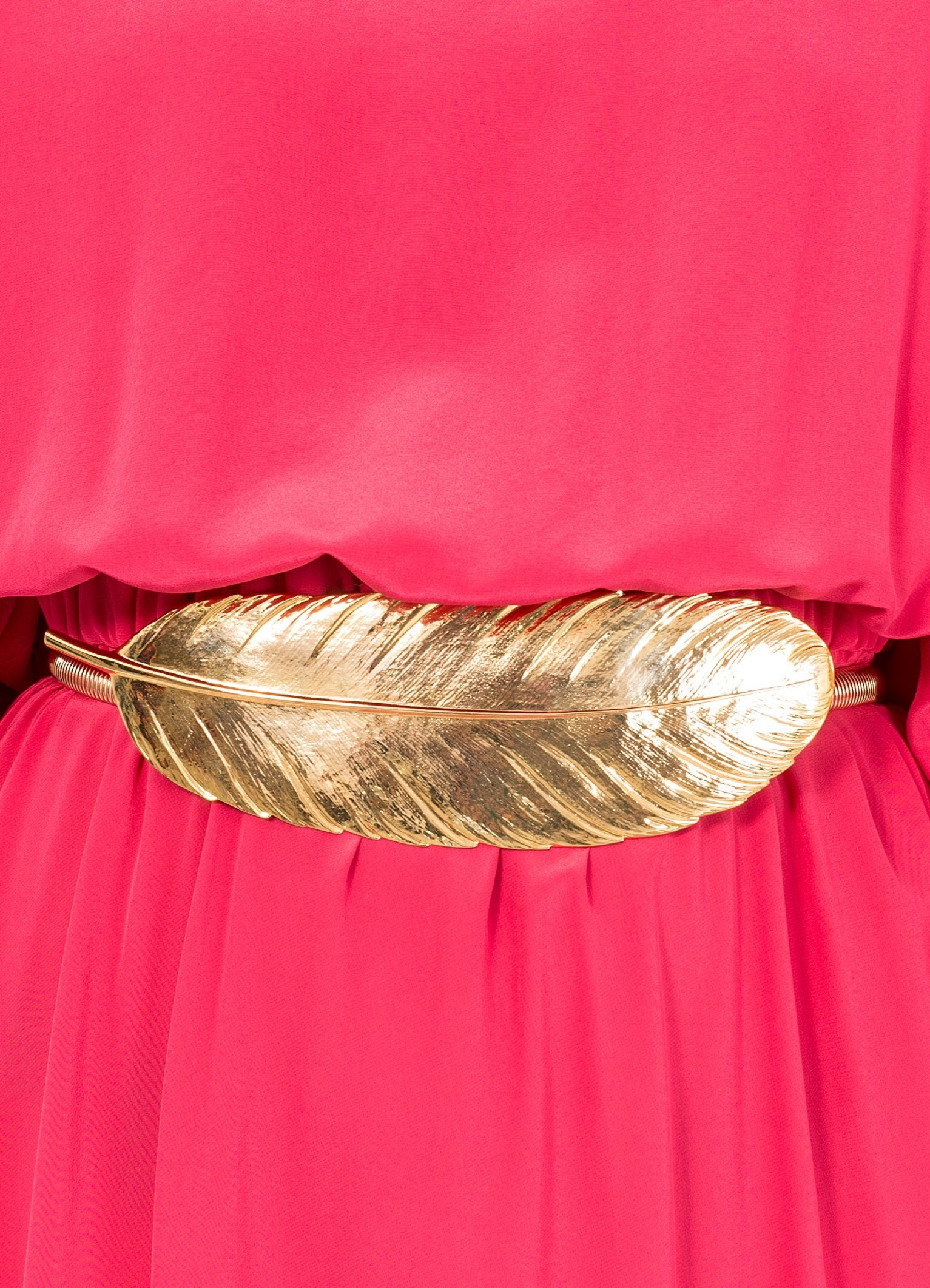 Cinturón Pluma dorado