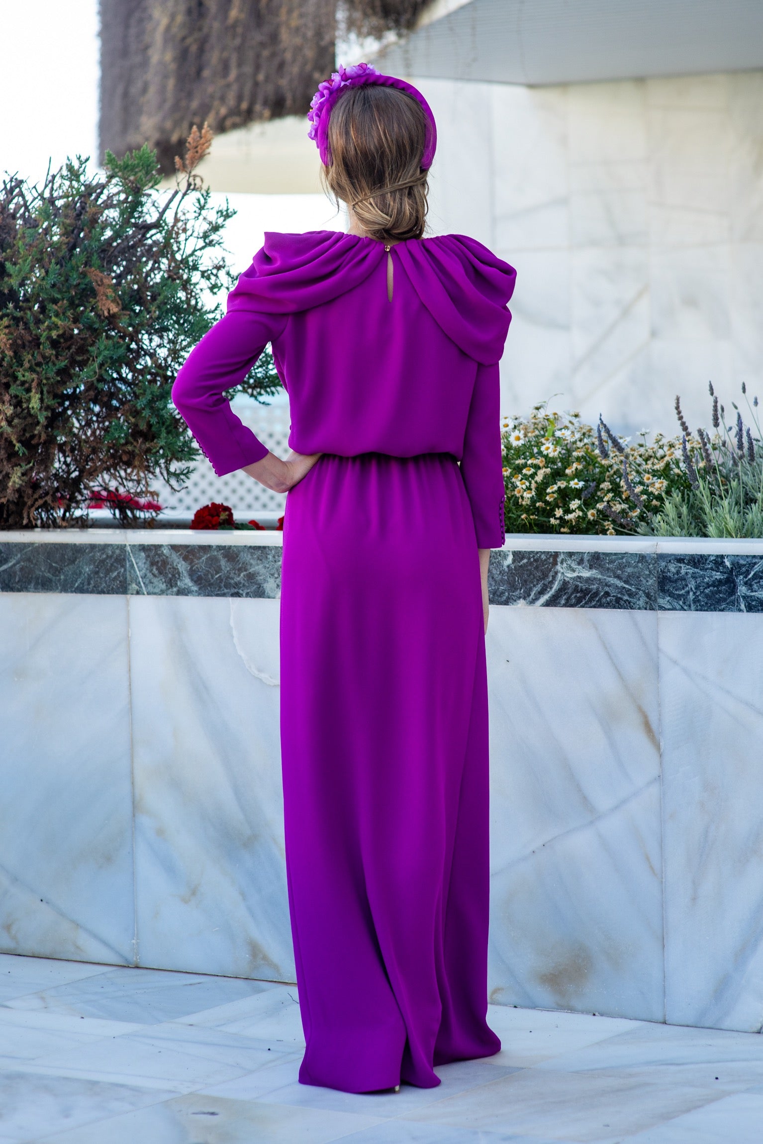 Vestido Corina largo/mangas