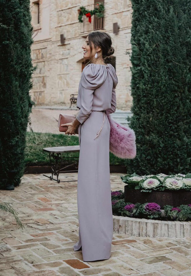 Vestido Corina largo/mangas