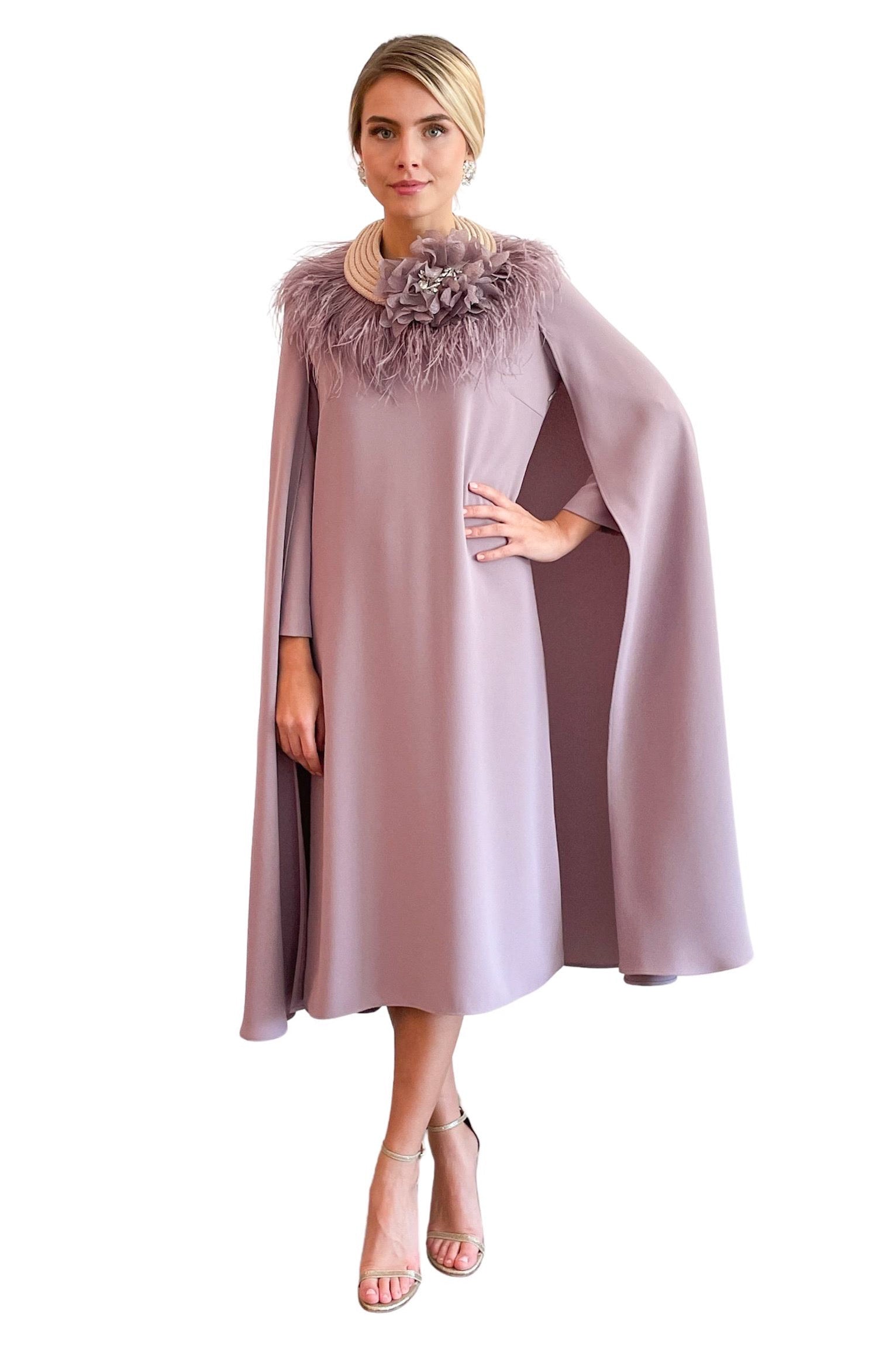 Vestido Nancy midi mangas