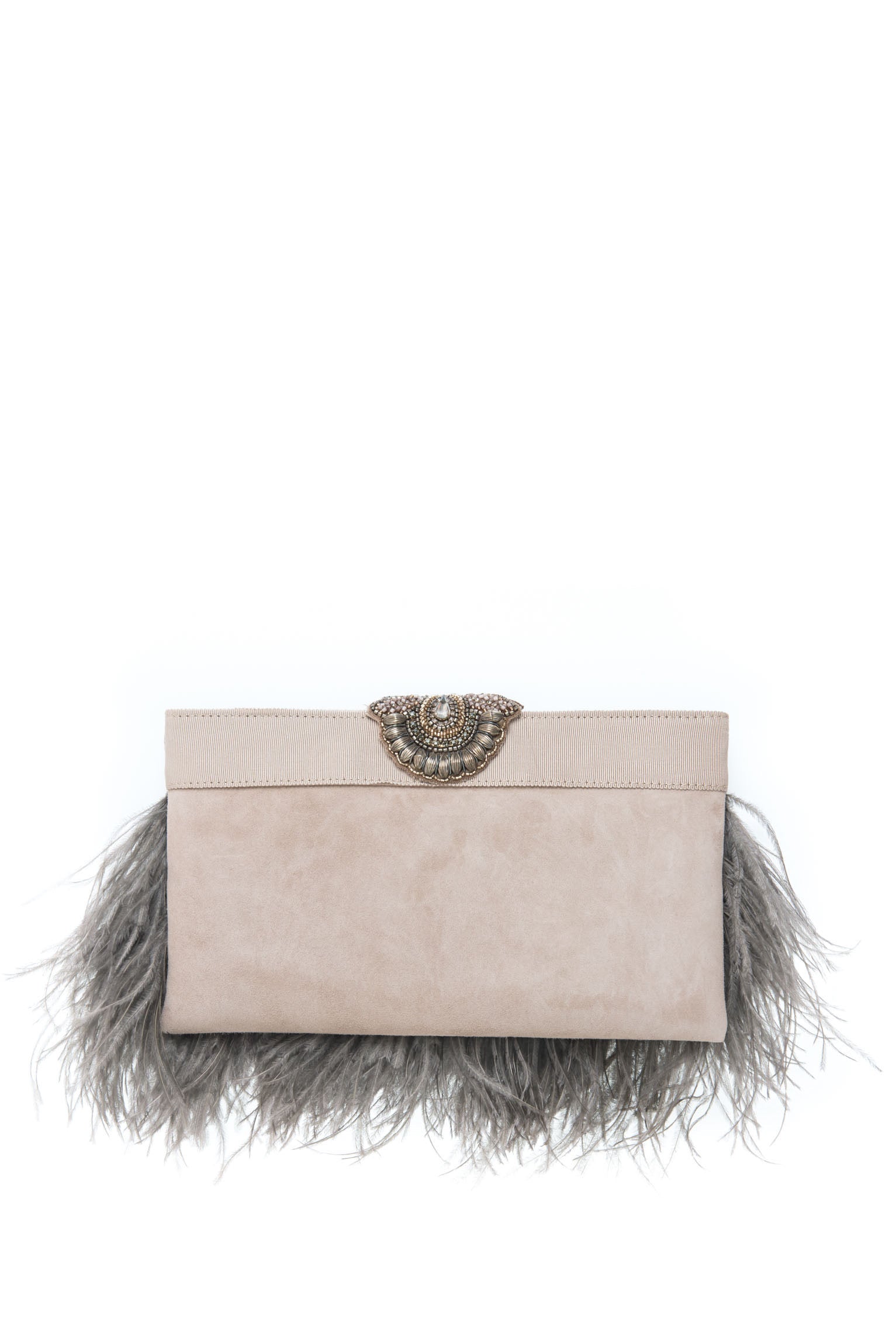 Cartera plumas joya