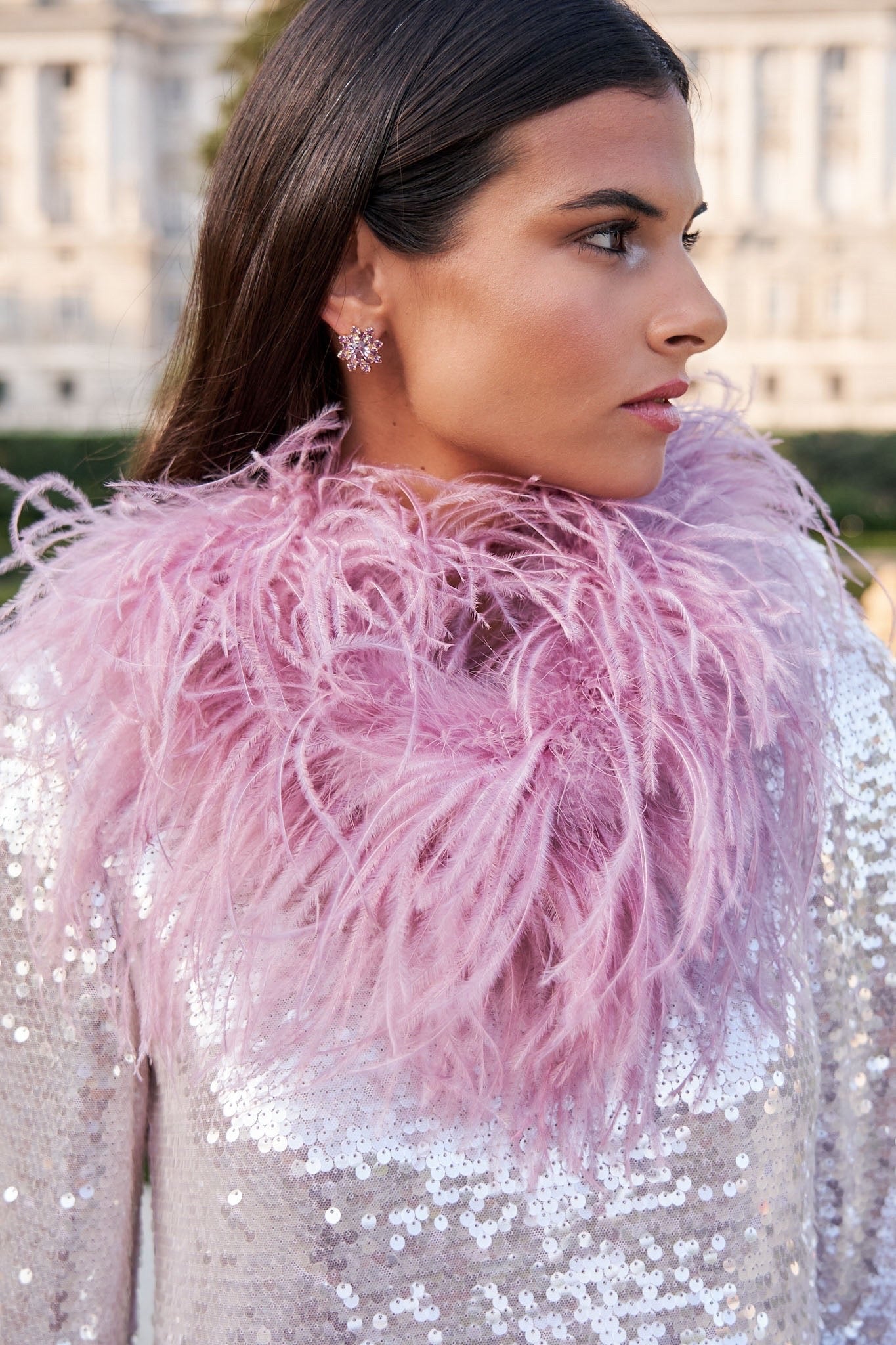 Amethyst Rosette Earrings