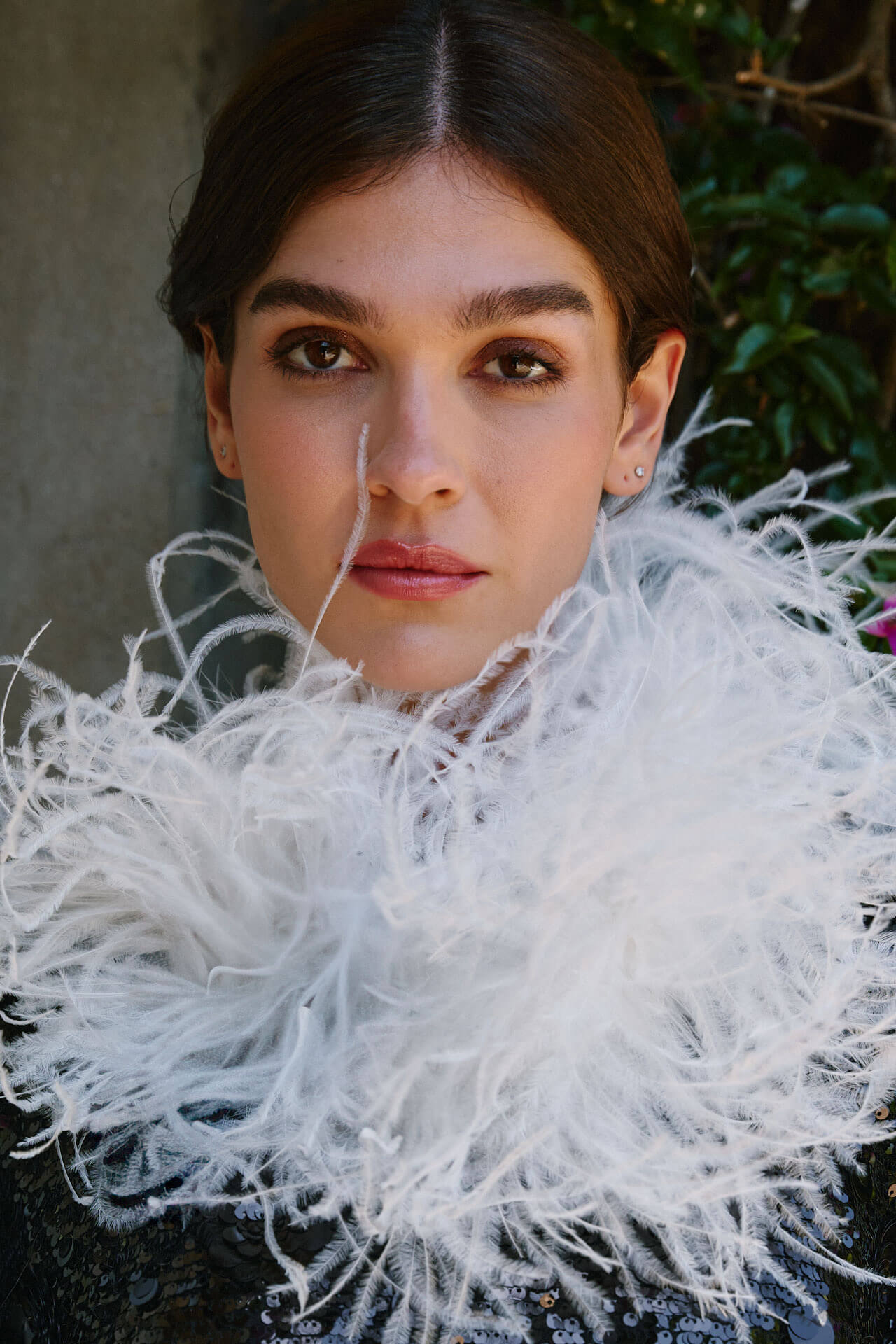 Cuello de plumas