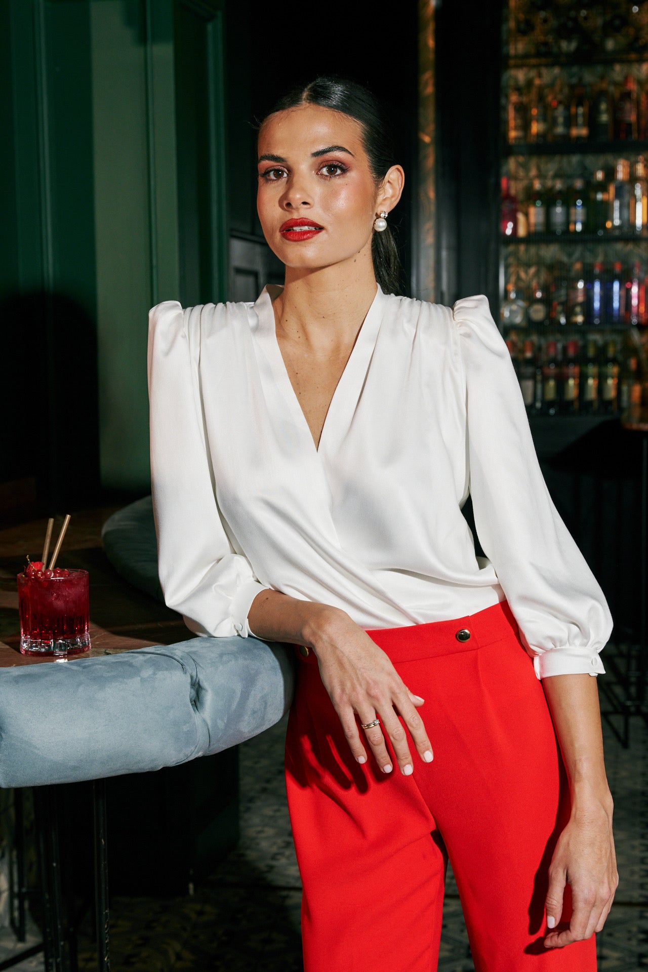 Blusa Valentina manga francesa