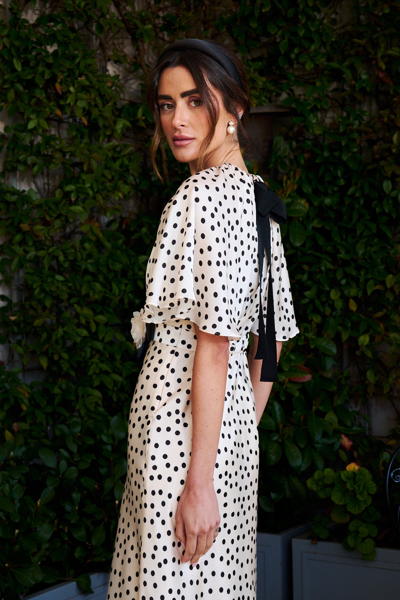 Vestido Carmen midi crudo