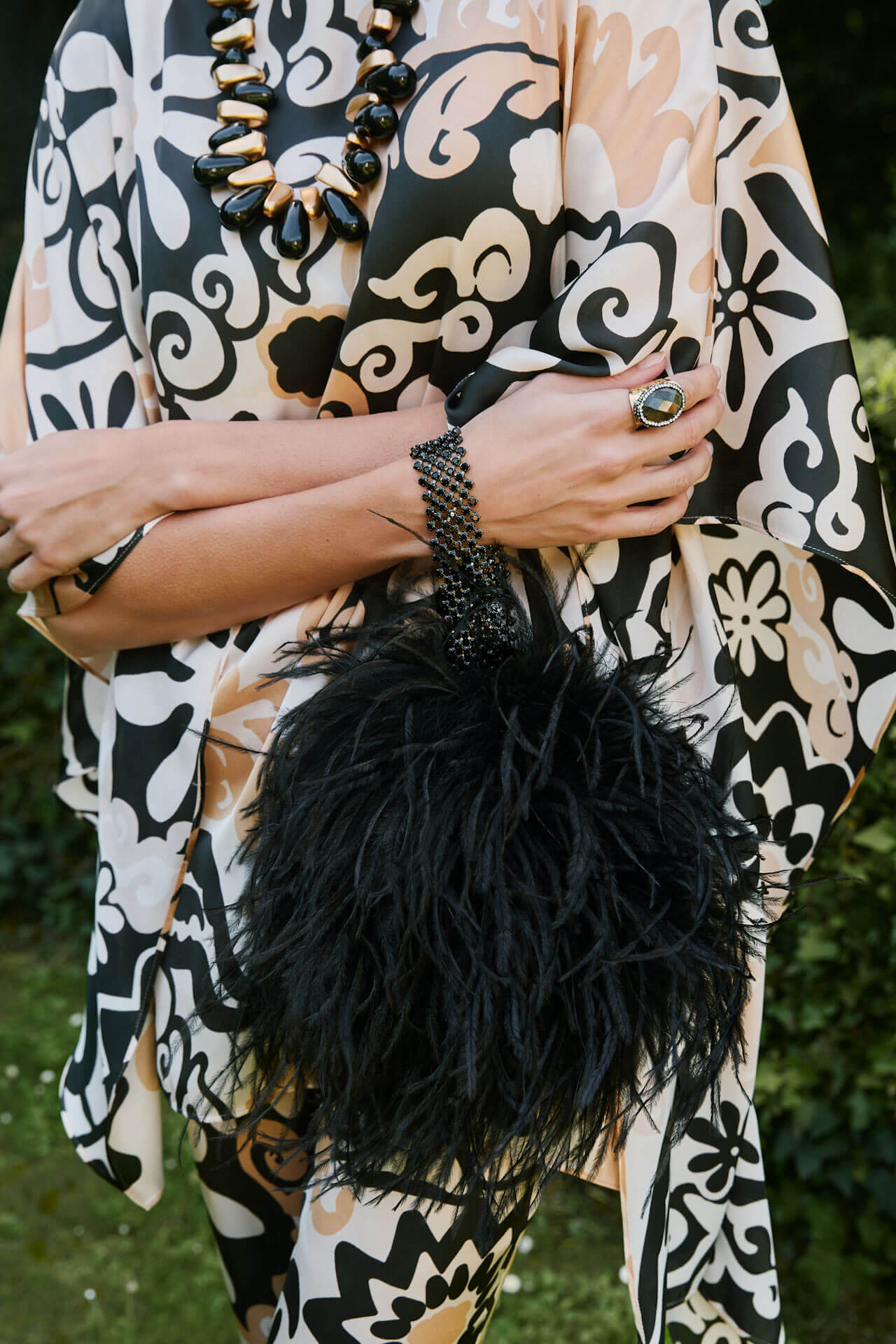 Bolsito plumas Gatsby