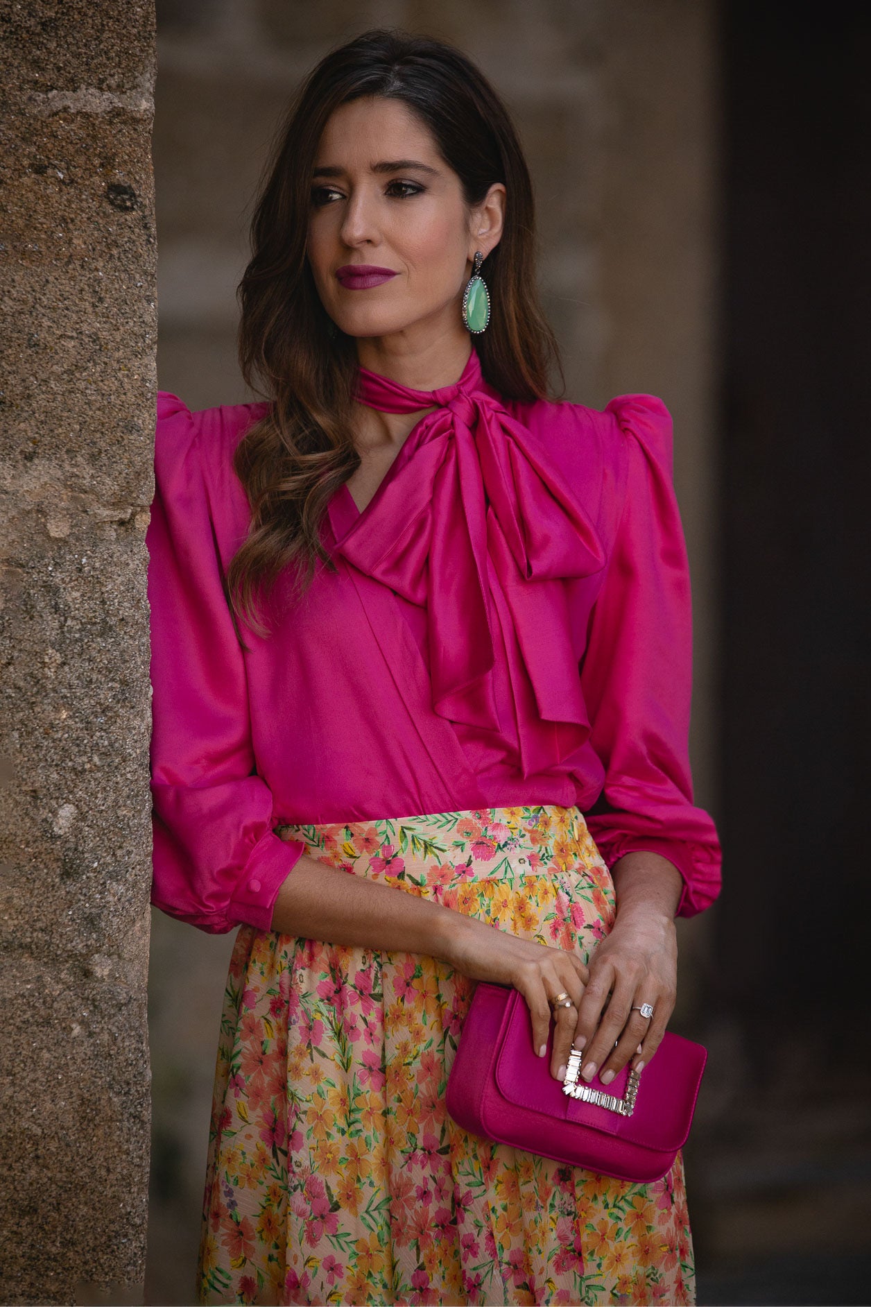 Blusa Valentina lazo manga francesa