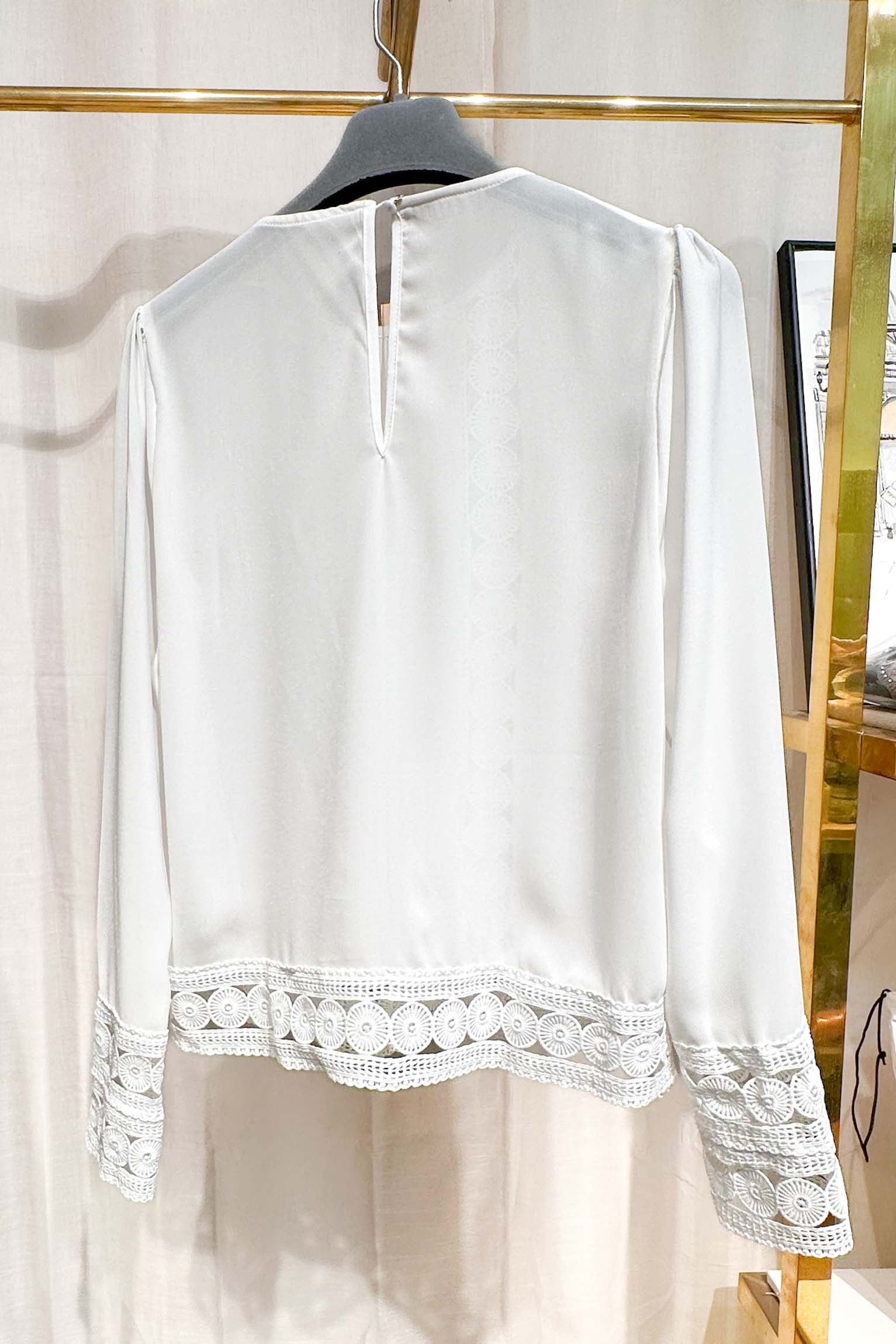 Blusa blanca guipur OUTLET