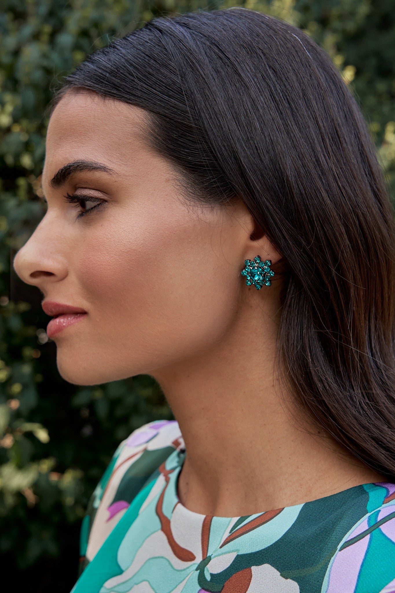 Black/burgundy Rosette Earrings OUTLET