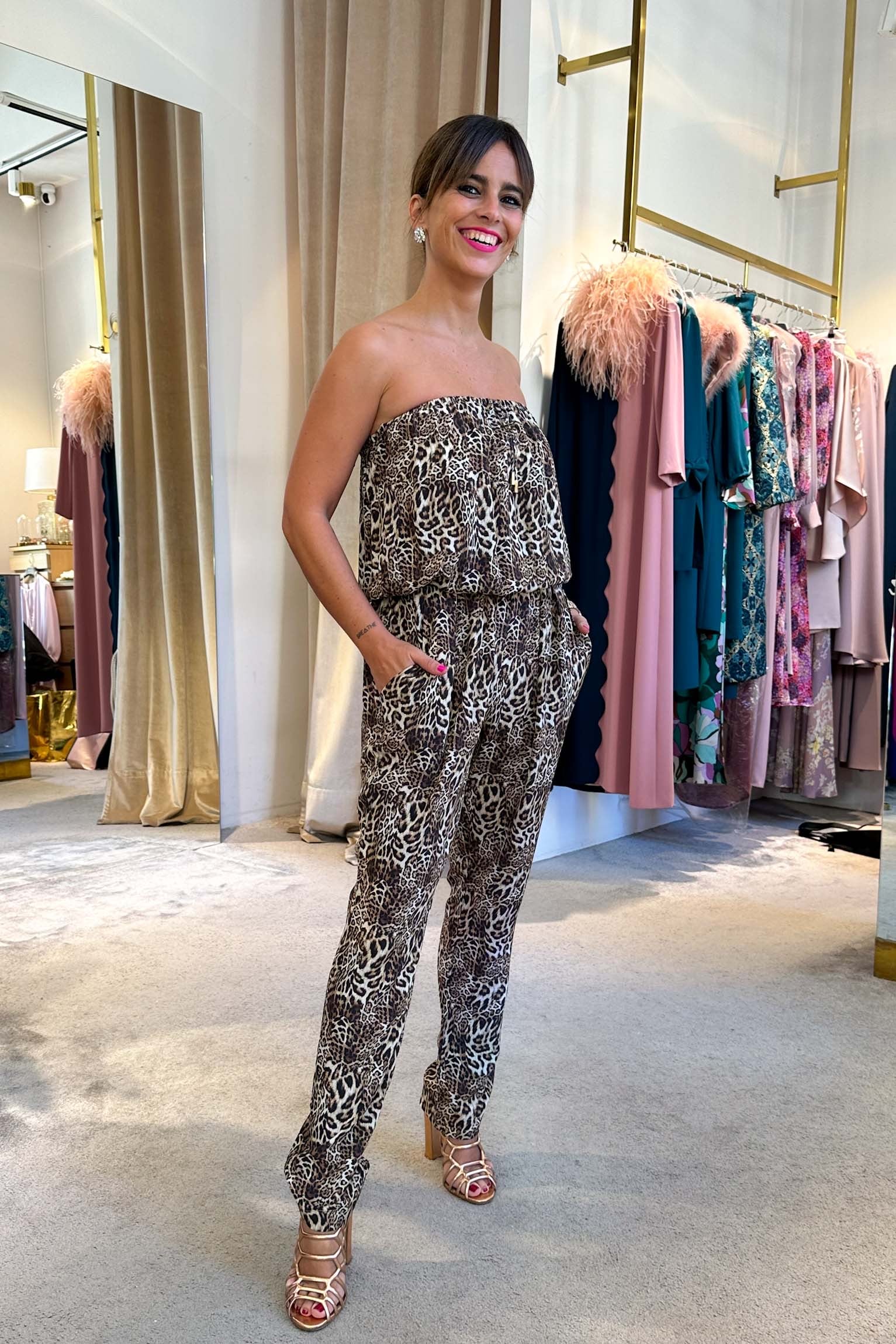 Punto de seda leopardo