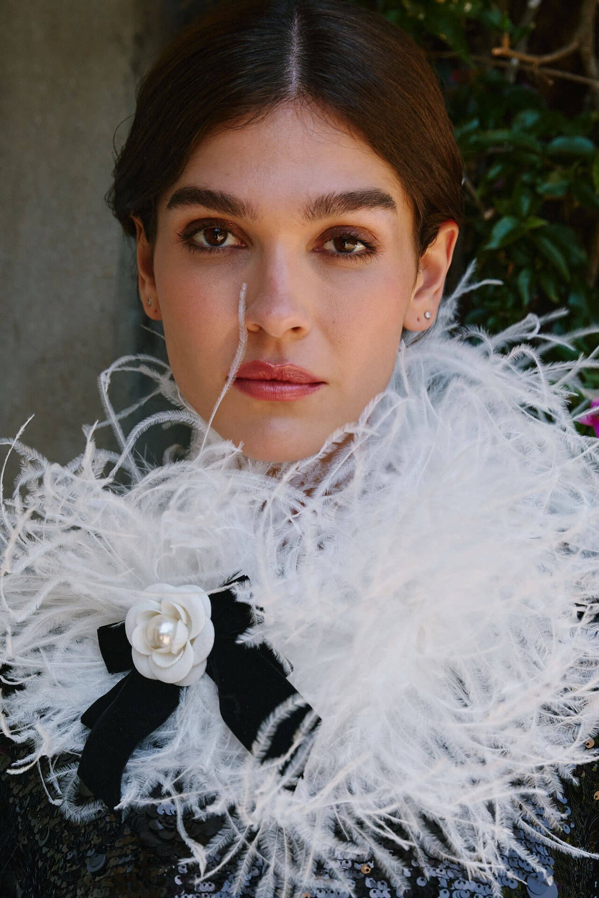 Cuello de plumas