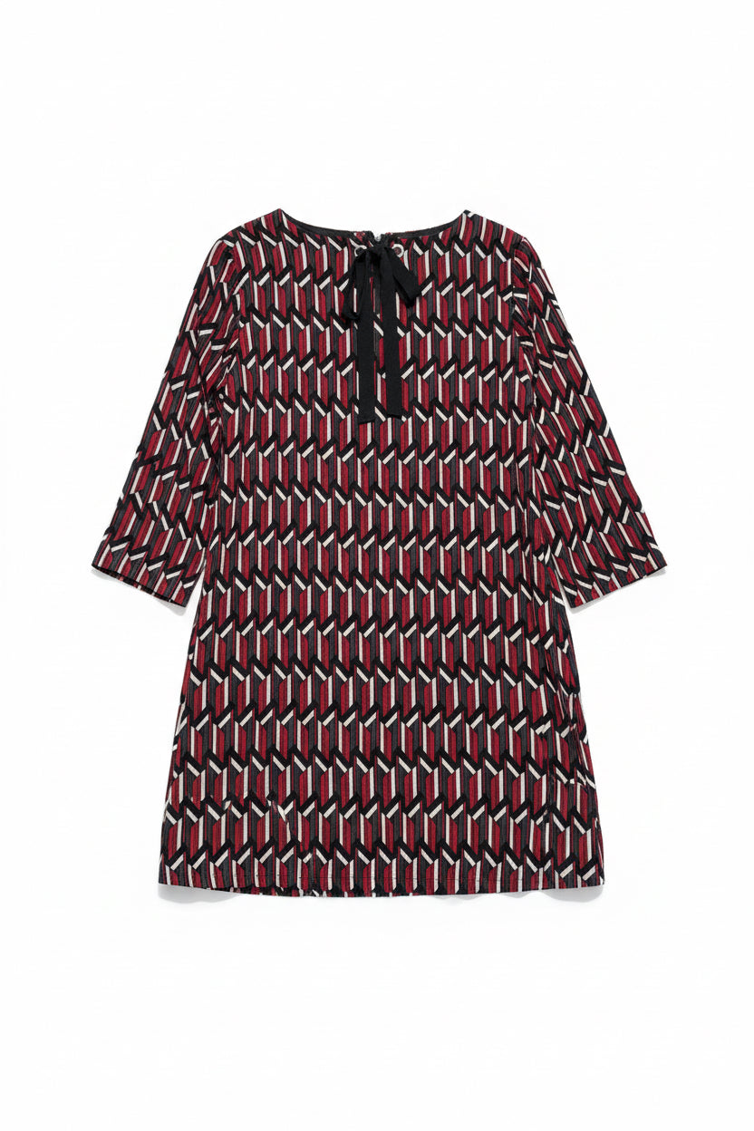 Túnica geométrica rojo/negro OUTLET