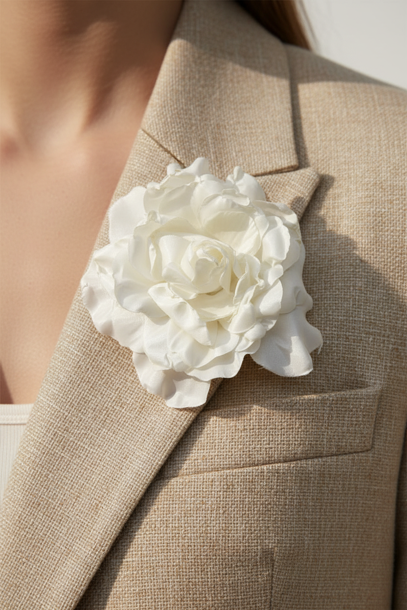 Silk flower brooch OUTLET