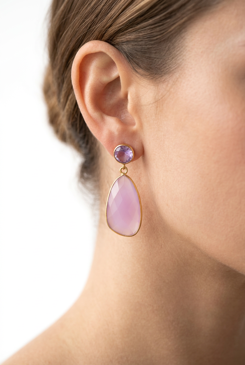 Pendientes lila Outlet