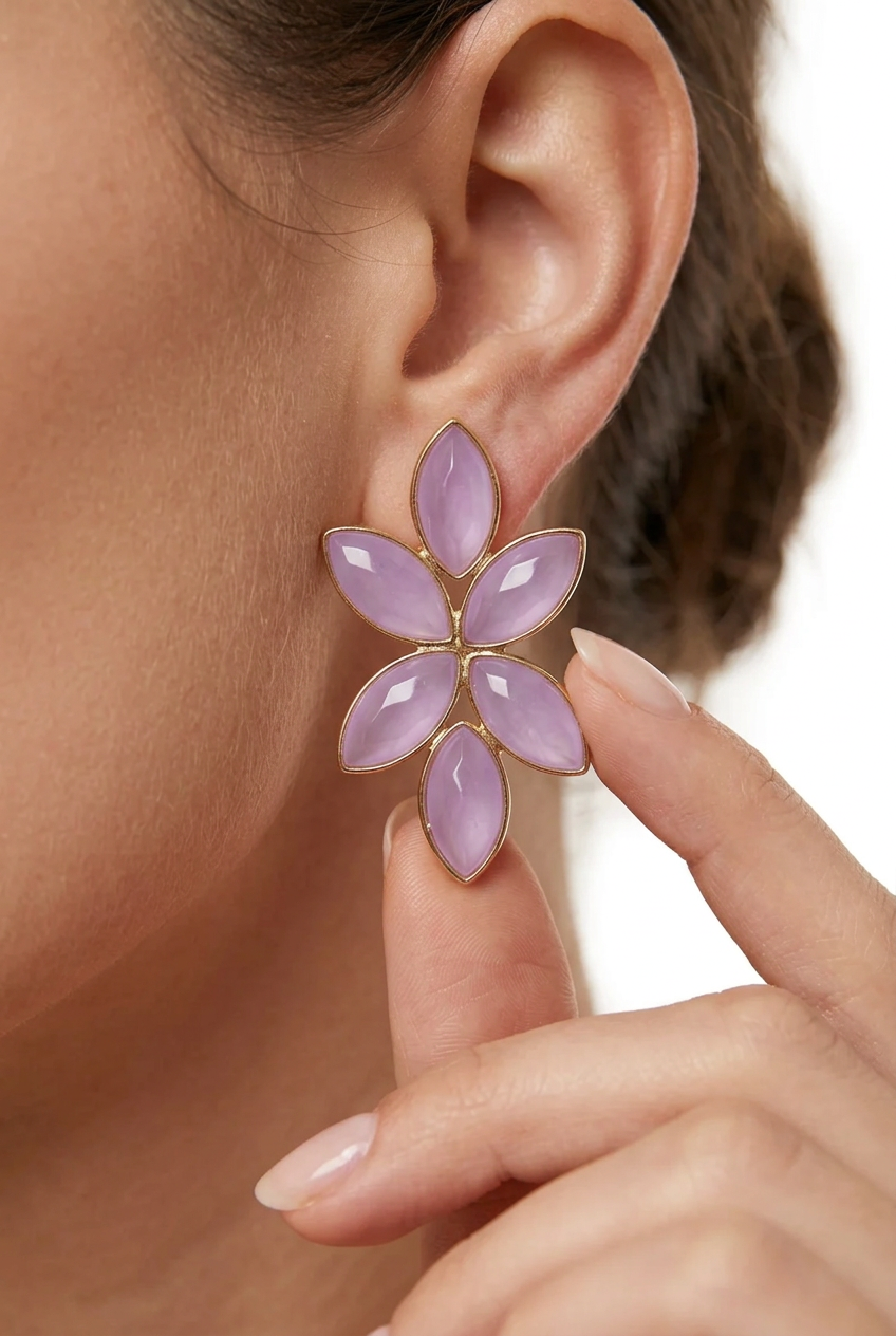 Pendientes racimo lila Outlet