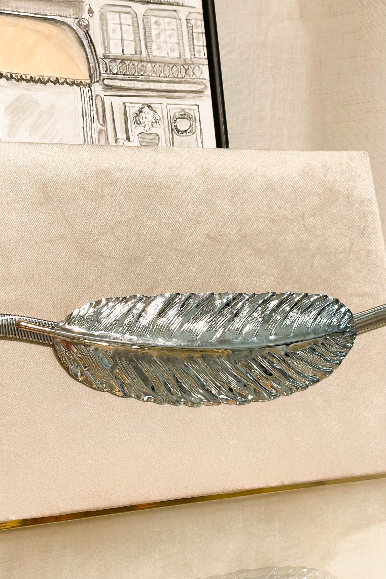 Silver feather belt OUTLET