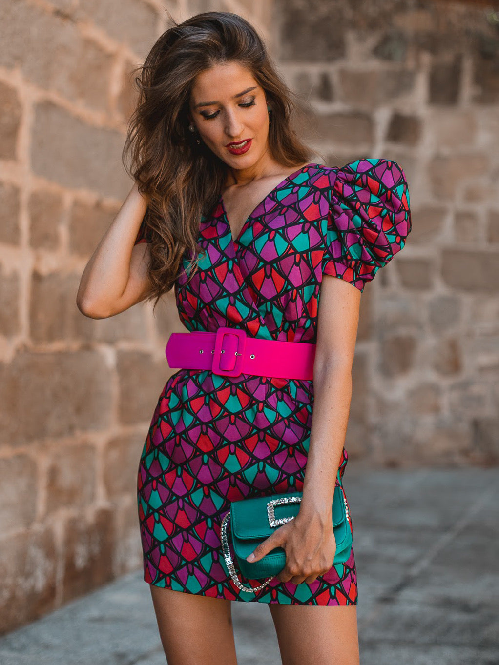 Bolsito satén esmeralda