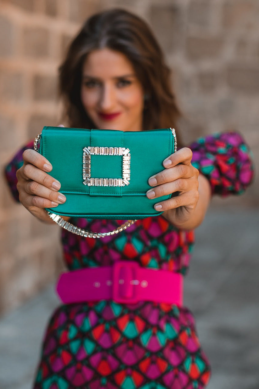 Bolsito satén esmeralda