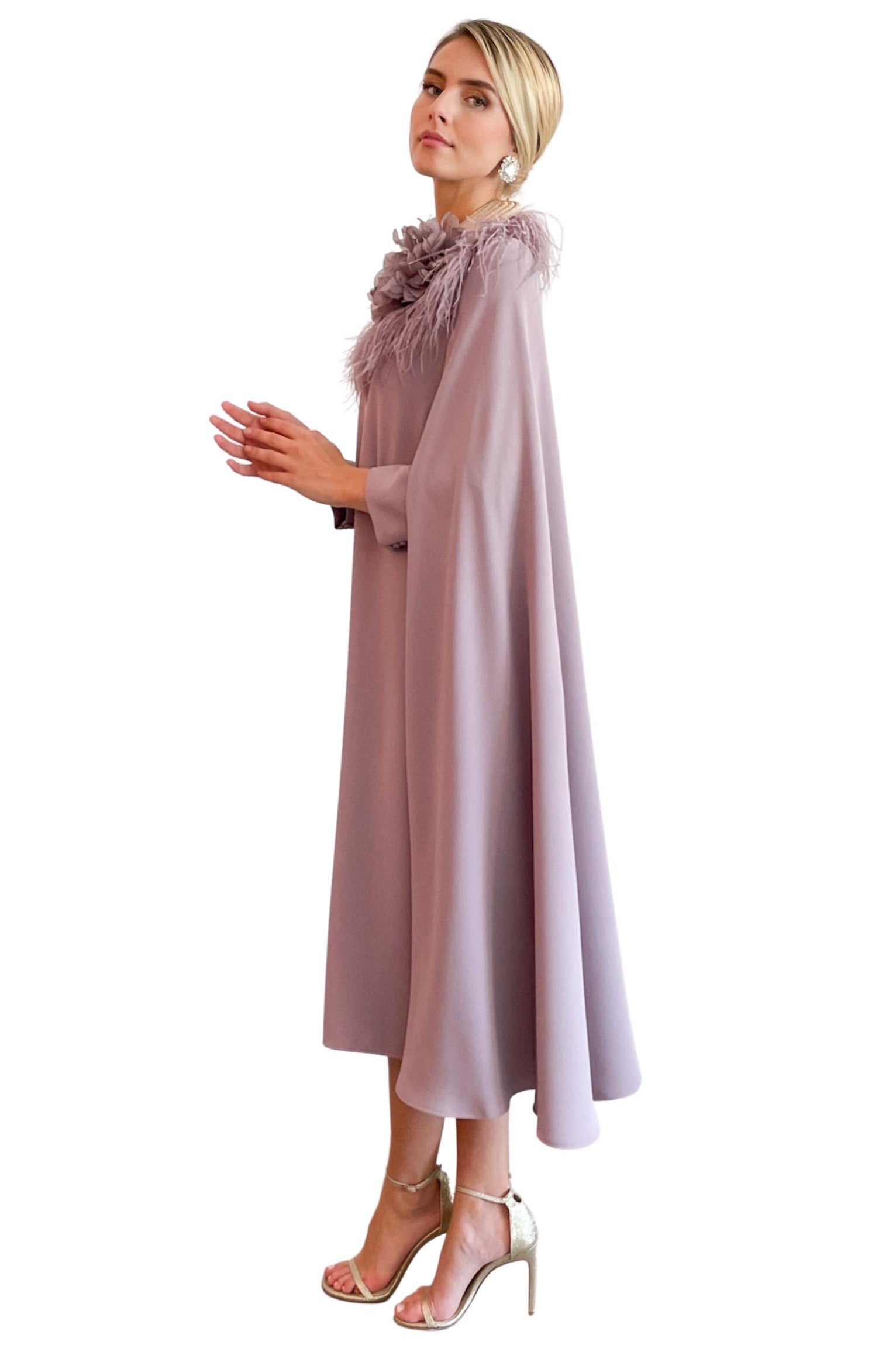 Vestido Nancy midi mangas